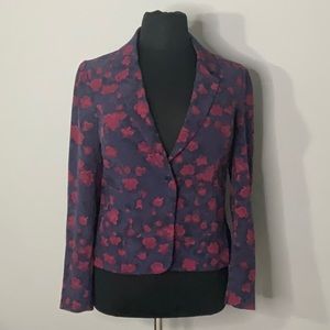MOD CLOTH XL ROSE/FLORAL BLAZER WITH PEPLUM DETAIL IN BACK SIZE XL